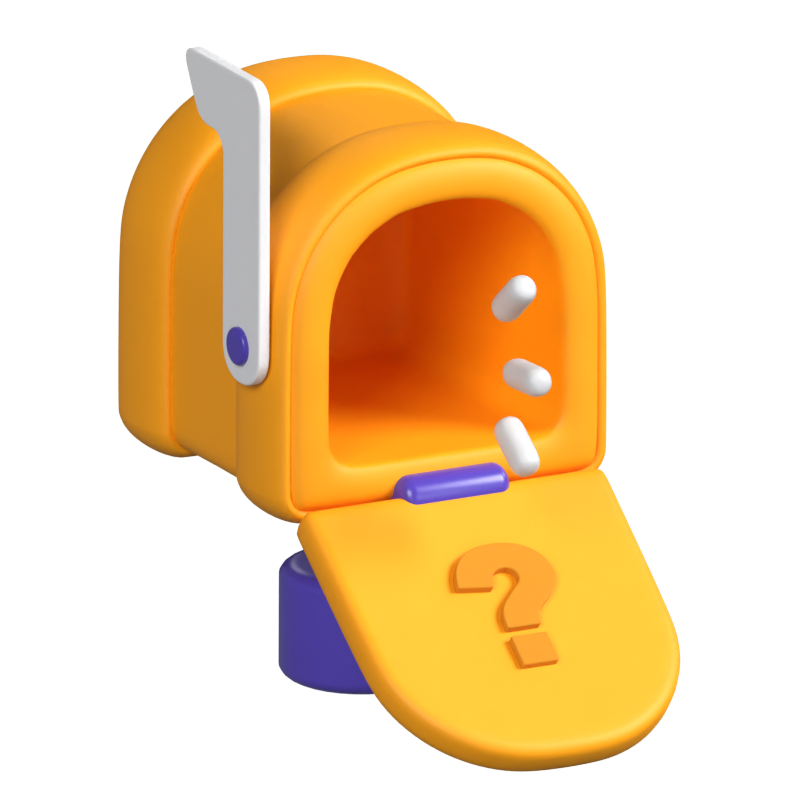 Mail Not Found Animated 3D Icon 3D Graphic