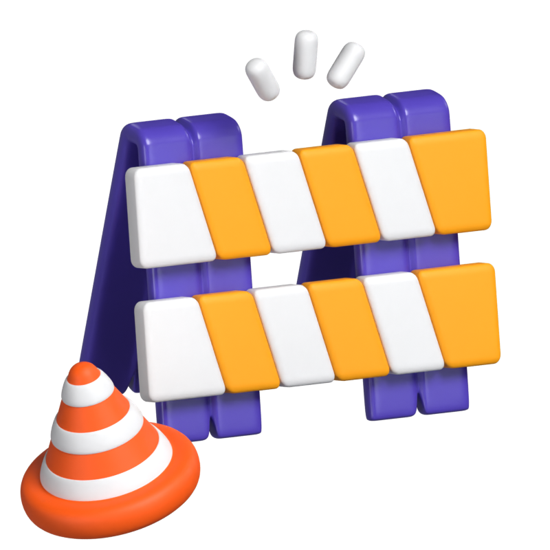 Under Construction Animated 3D Icon 3D Graphic