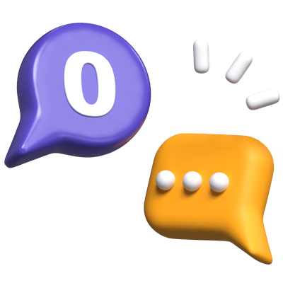 No Chat Found Animated 3D Icon 3D Graphic