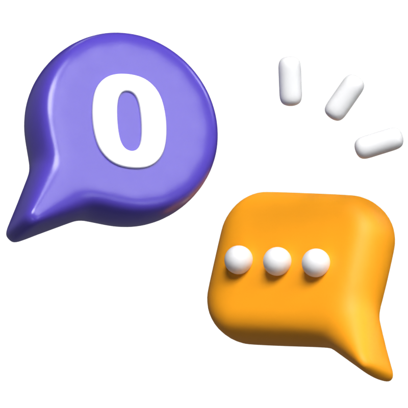 No Chat Found Animated 3D Icon 3D Graphic