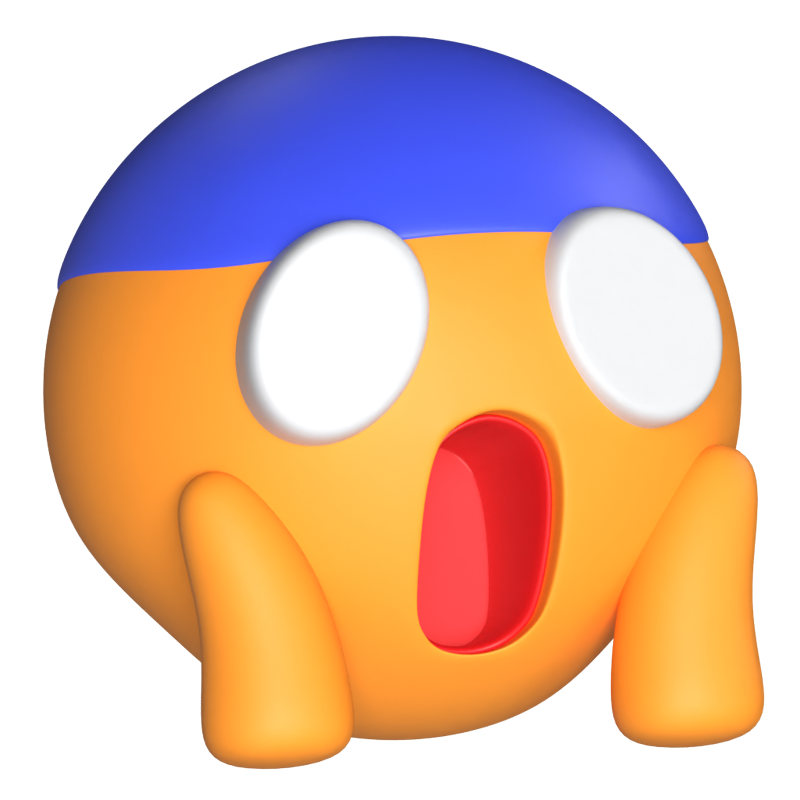 3D Face Screaming In Fear