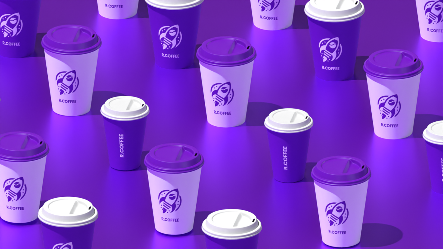 Coffee Cup Brand Kit 3D Mockup 3D Template