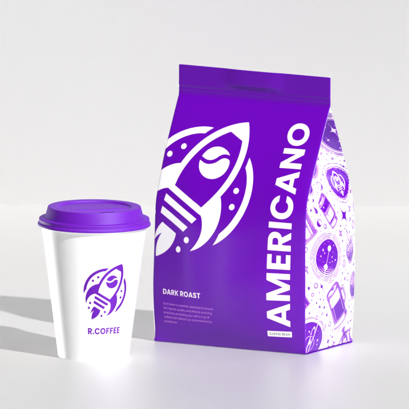 Coffee Brand Kit Bag And Cup 3D Animated Mockup 3D Template