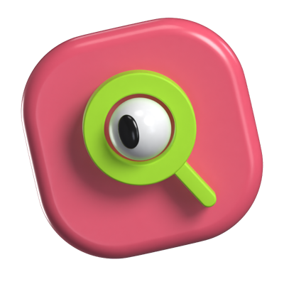 Searching Animated 3D Icon 3D Graphic