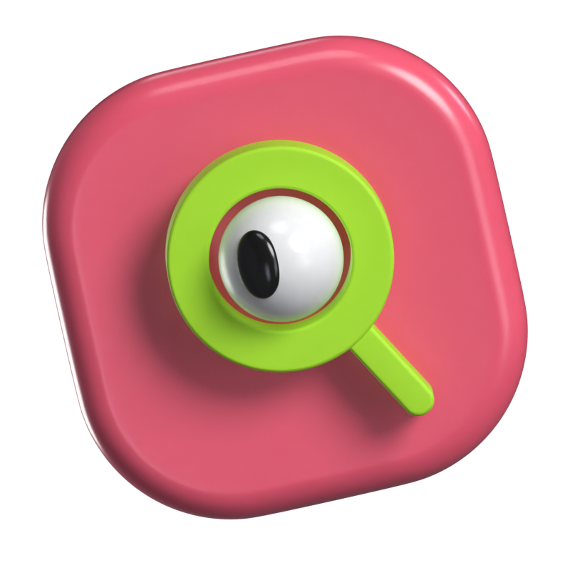 Searching Animated 3D Icon 3D Graphic