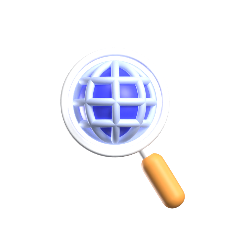 Global Searching Animated 3D Icon 3D Graphic