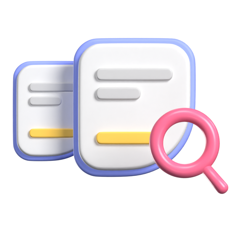 Searching File Animated 3D Icon 3D Graphic