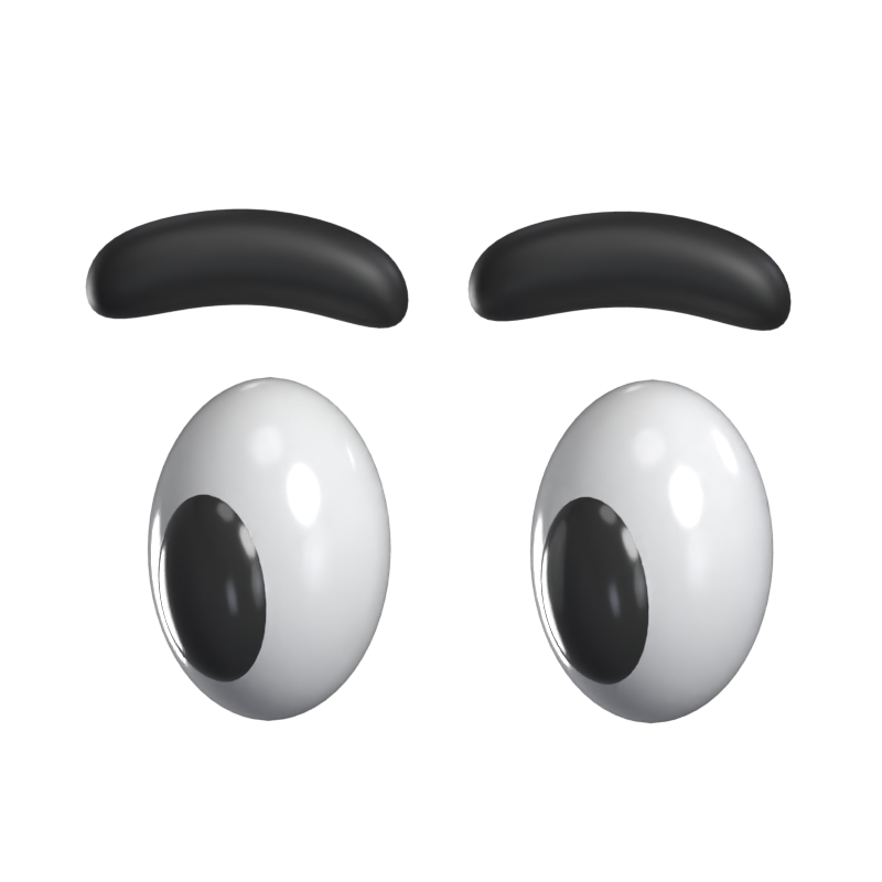 Eyes Searching Animated 3D Icon 3D Graphic