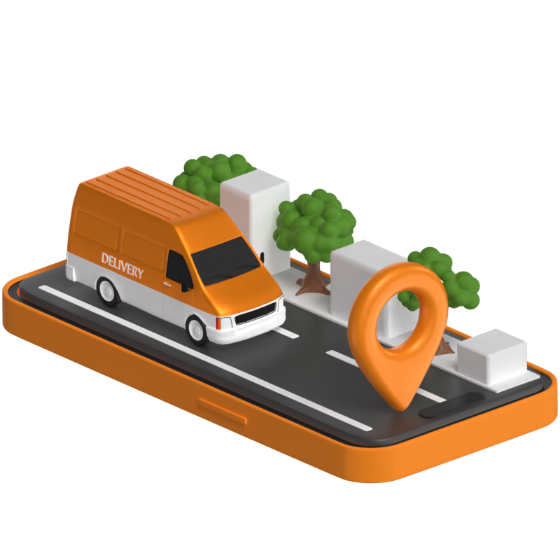 Freight Transportation Management 3D Scene 3D Illustration