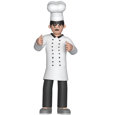 chef thumbs up 3D Graphic