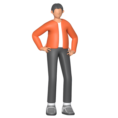 Nice Guy Standing 3D Graphic