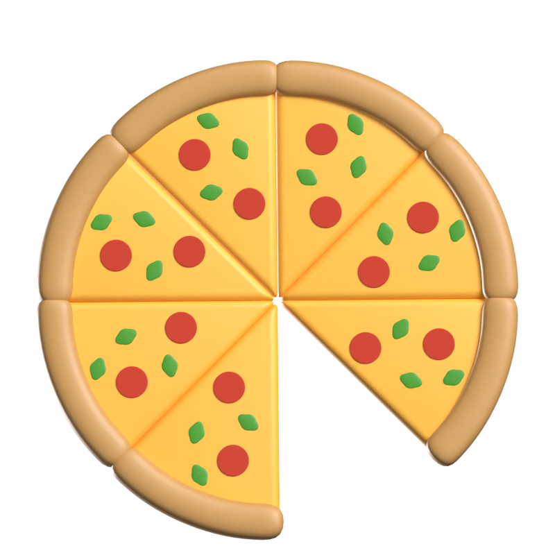 Icono 3D animado de Pizza Fun Loading 3D Graphic