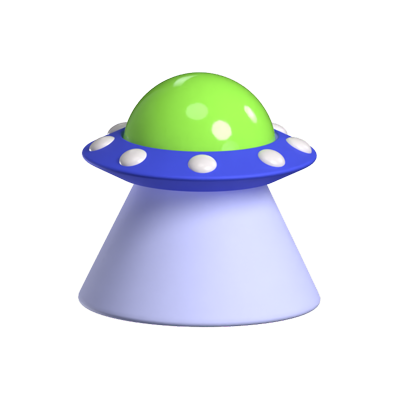 UFO Searching Animated 3D Icon  3D Graphic