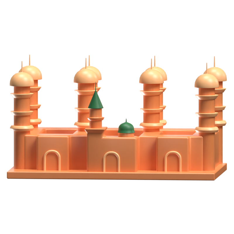 Modelo de icono 3D de la mezquita de Nabawi