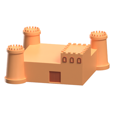 Al Zubarah Fort 3D Icon Model 3D Graphic