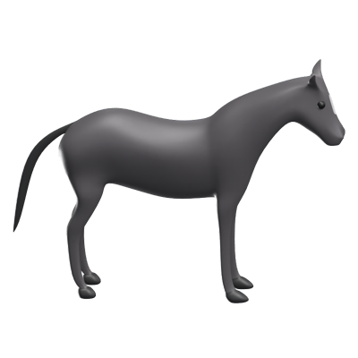 caballo modelo 3d icono animal 3D Graphic