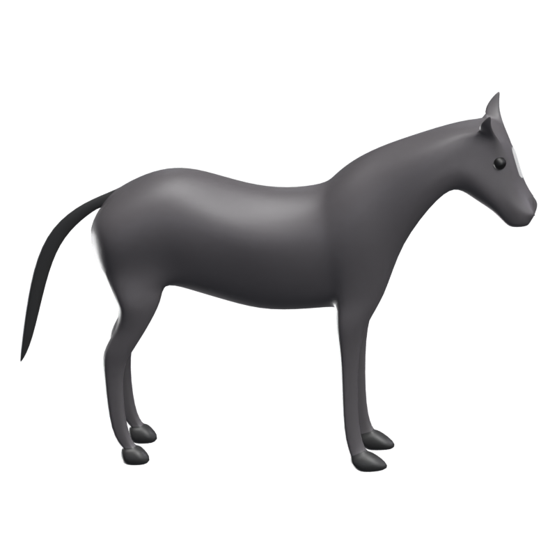 Modelo de ícone de animal 3D de cavalo