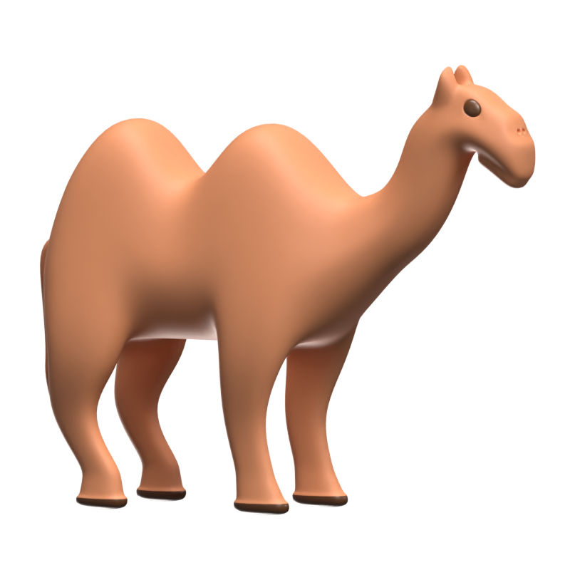 Camel 3D Animal Icon Model