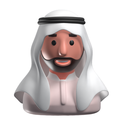 Arabian Male Muslim 3D Icon 3D Graphic