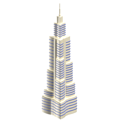 Dubai Skyline 3D Building Icon Model 3D Graphic