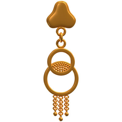 Earring 3D Jewelry Icon Model 3D Graphic