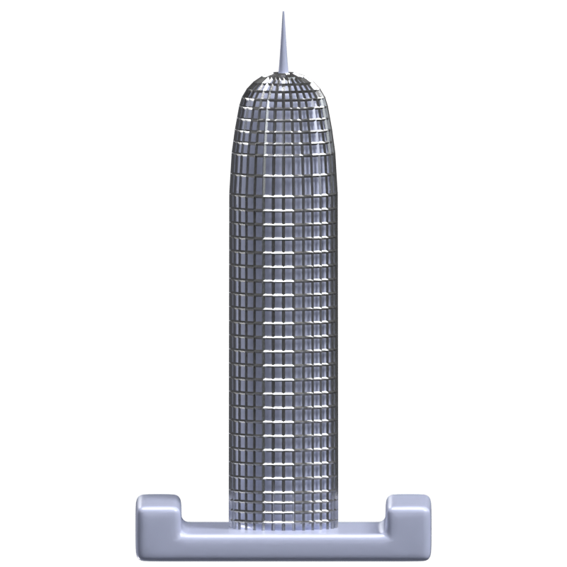 Doha Tower 3D Building Icon Model