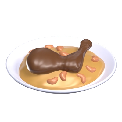 Mandi Rice 3D Food Icon Model 3D Graphic