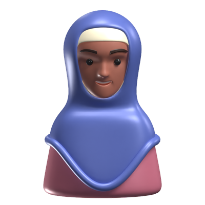Arabian Female Muslim 3D Icon 3D Graphic