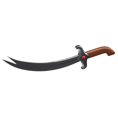 3D Arabian Sword Weapon 3D Graphic