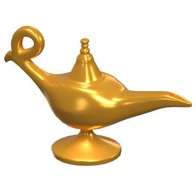Arabian Oil Lamp 3D Icon Model 3D Graphic