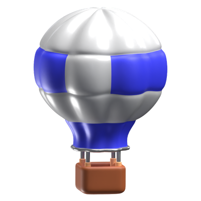 Hot Air Balloon 3D Icon Model 3D Graphic