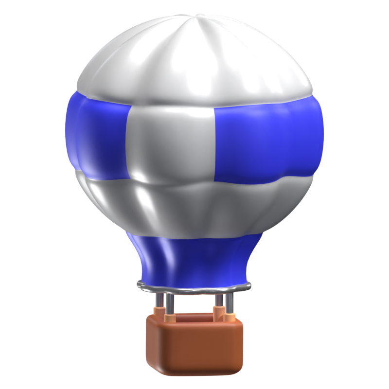 Globo aerostático Modelo de iconos en 3D