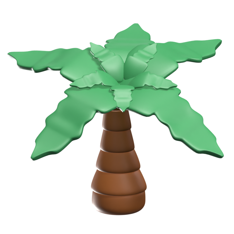 Palm Tree 3D Icon Model