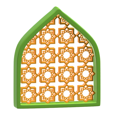 Mosque Window 3D Icon Model 3D Graphic