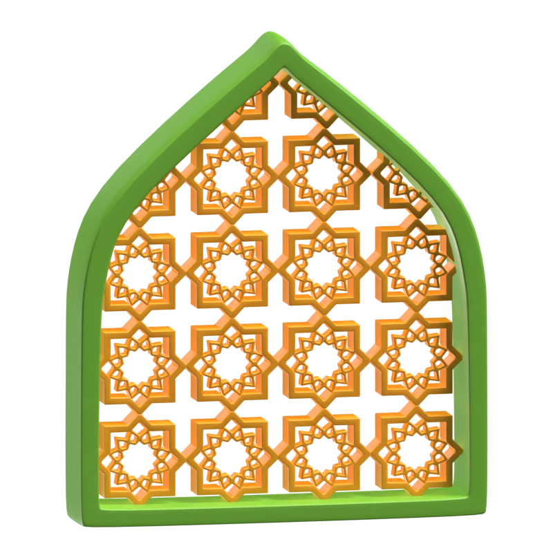 Mosque Window 3D Icon Model