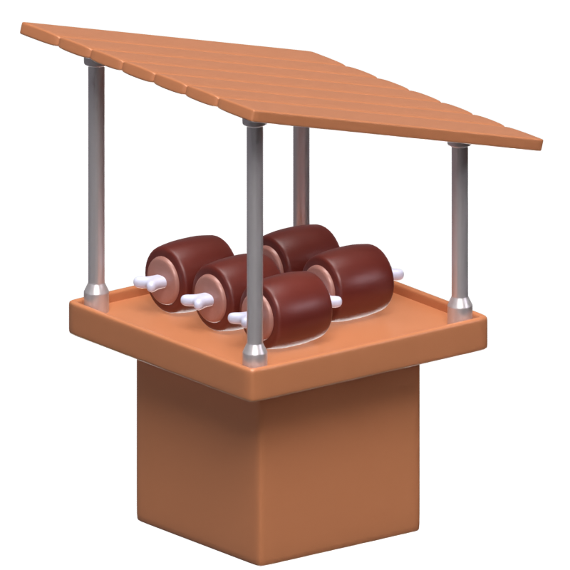 Meat Stand 3D Icon Model