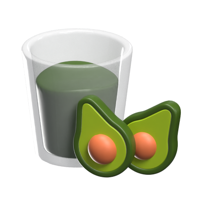 Avocado Juice 3D Model 3D Graphic