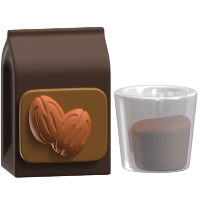 3D Almond Milk Model 3D Graphic