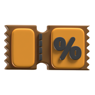 3D Shopping Coupon Icon Model 3D Graphic