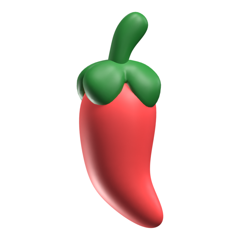 Chili Icono 3D Modelo 3D Graphic