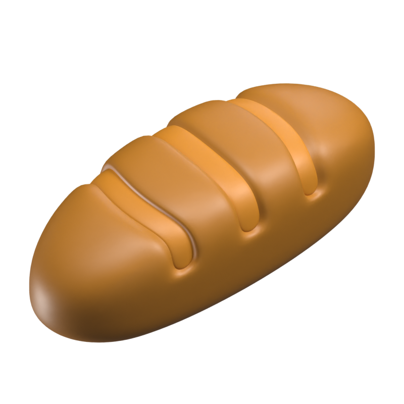 Baguette 3D Icon Model 3D Graphic