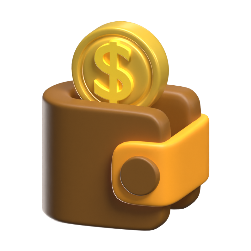 Wallet 3D Icon Model 3D Graphic