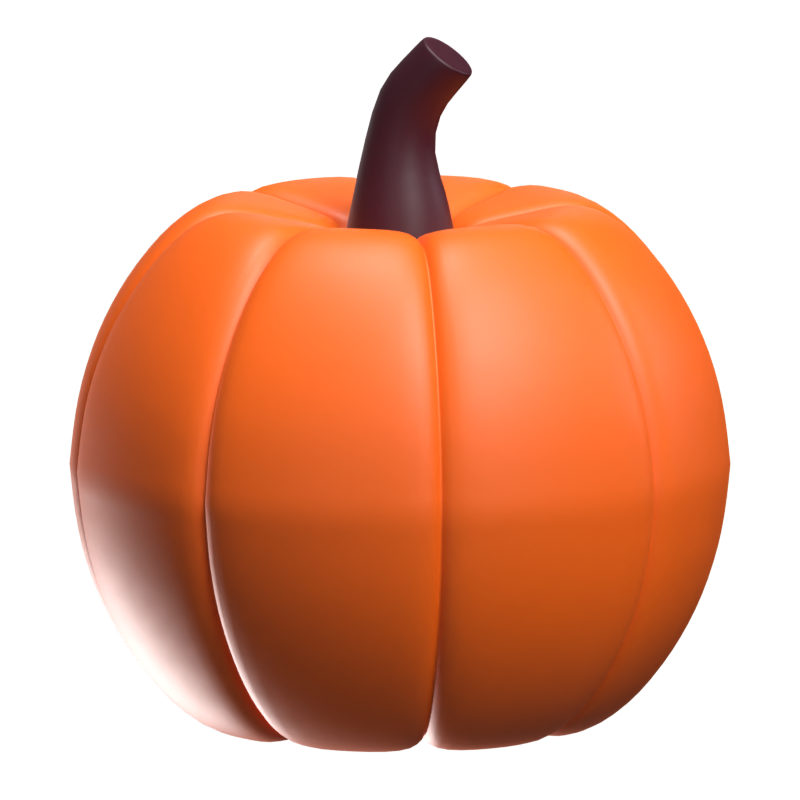 Pumpkin 3D Icon Model 3D Graphic