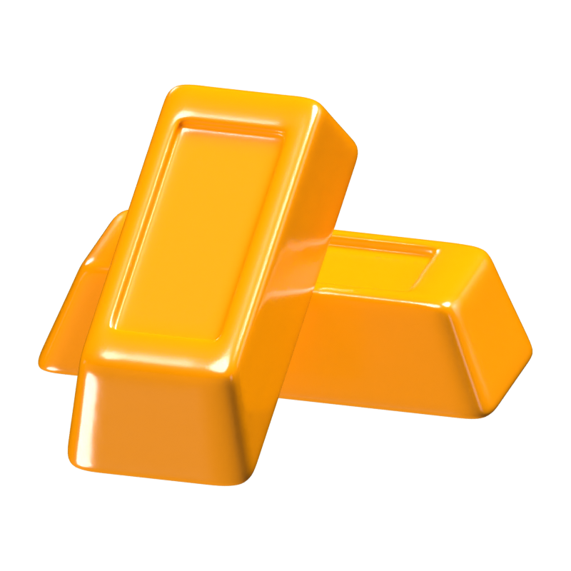 Gold Ingots 3D Model