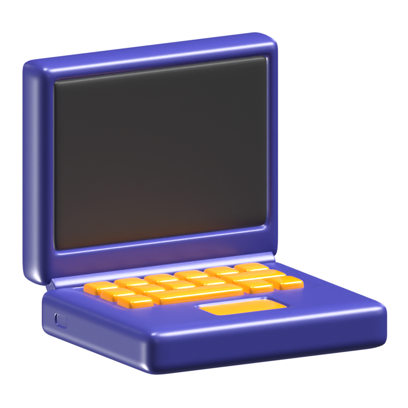 Laptop 3D-Symbol Modell 3D Graphic