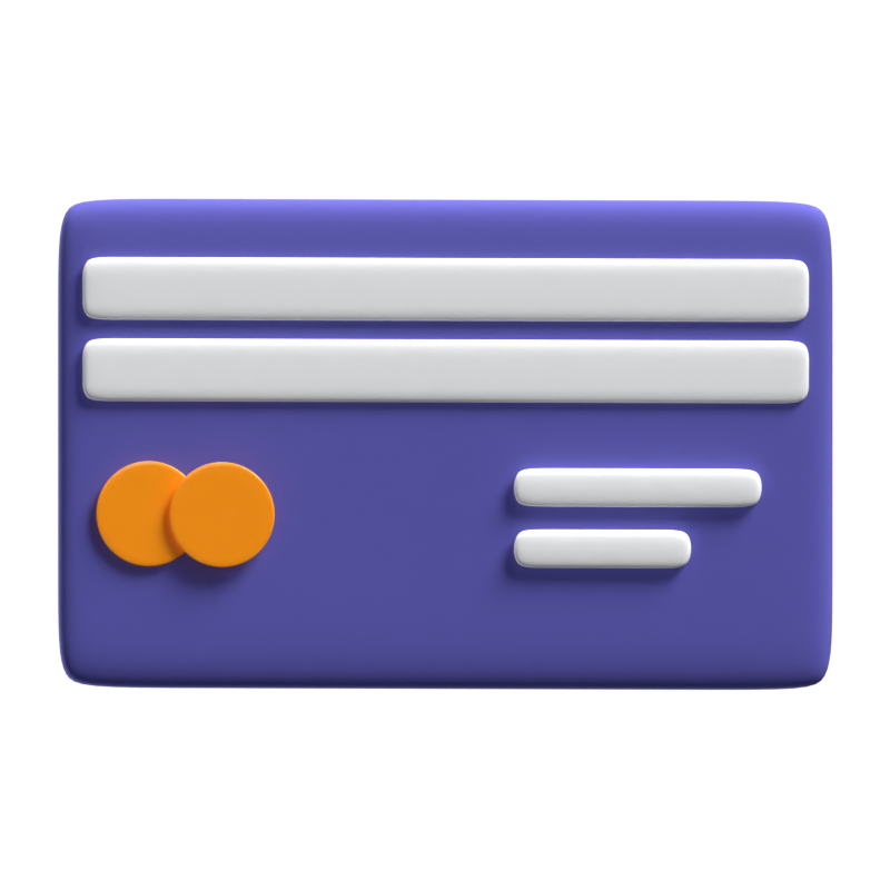 Debit Card 3D Icon Model