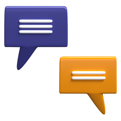 Chat Bubbles For Conversation 3D Model 3D Graphic