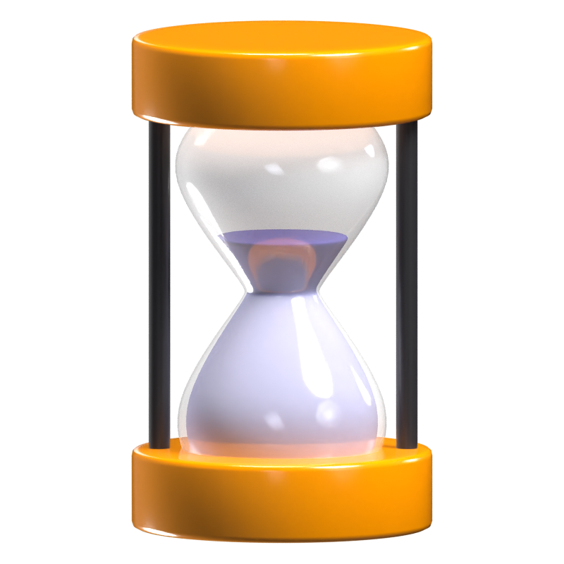 Modelo de icono de reloj de arena en 3D 3D Graphic