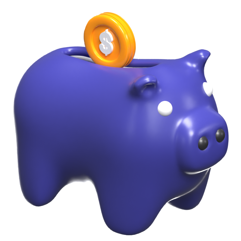 Piggy Bank  3D Icon Model 3D Graphic