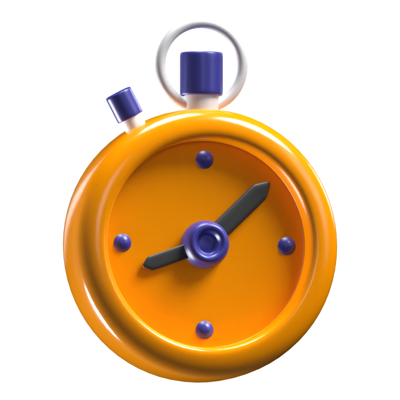 Stopwatch 3D Icon Model